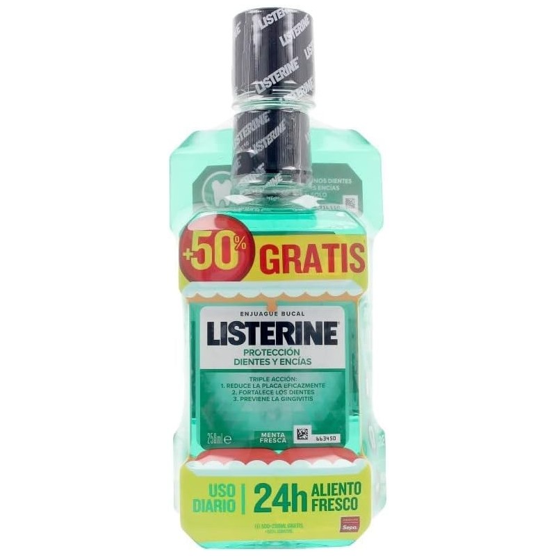 Listerine Protección Dientes y Encías 500 ml + 250 ml