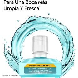 Listerine Mentol Sabor Suave (1 x 1 L), enjuague bucal con flúor 0% alcohol, col