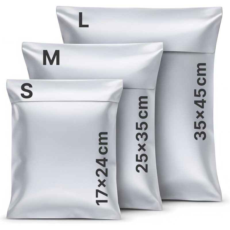 LIPOLABA® Pack de 30 bolsas para envíos 10S, 10M, 10L | Sobres de envío para rop