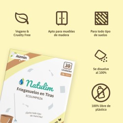 Fregasuelos Tiras Ecológico Jazmín 30 Usos Natulim